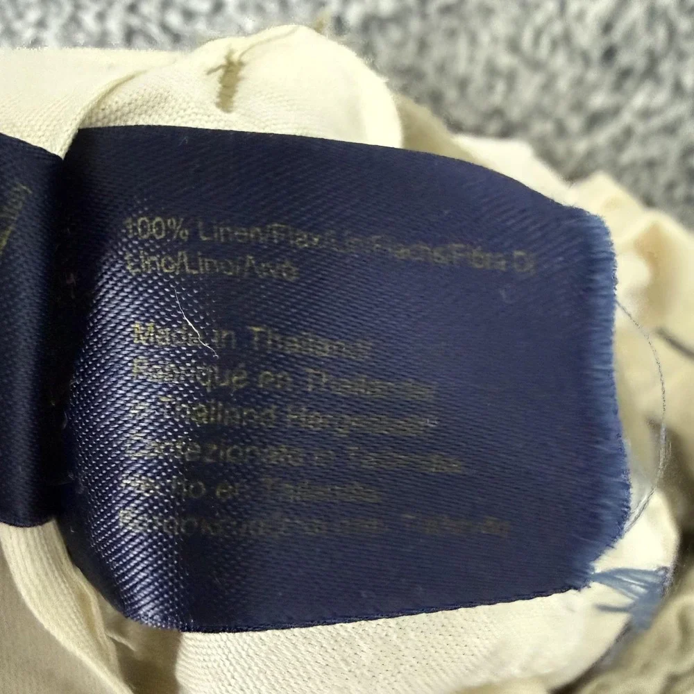 Brooks Brothers Pants Mens 38x30 Beige Irish Linen 1818 Madison Pleated Cuffed